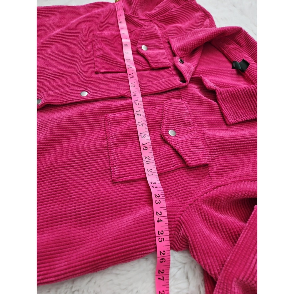 Wild Fable Corduroy Shacket Womens Large‎ L Pink Button Down Jacket Ribbed Y2K - Picture 5 of 12